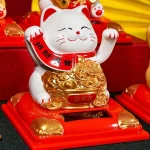 گربه شانس مانکی نکو خورشیدی فنگ‌شویی سایز متوسط مدل 226 - تصویر 10