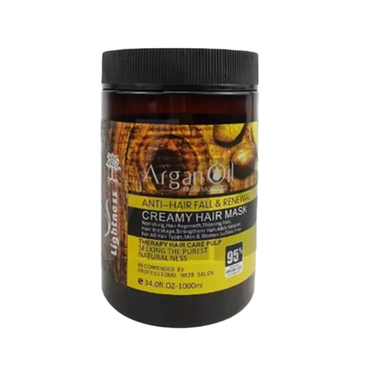 ماسک مو تقویت کننده لایتنس مدل Argan Oil فاقد سولفات 1000 میلی لیتر